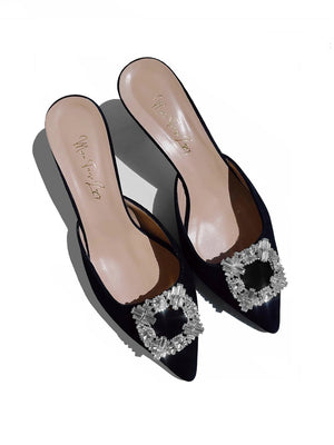 Open image in slideshow, Black Crystal Mules 50 mm
