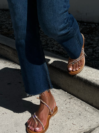 Tan Embellished Sandal