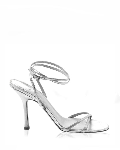 BLACK FRIDAY SALE 'Lola' Silver Metallic  Sandals